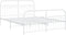 vidaXL - Bedframe - met - hoofd- - en - voeteneinde - metaal - wit - 160x200 - cm