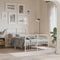 vidaXL - Bedframe - met - hoofd- - en - voeteneinde - metaal - wit - 120x200 - cm