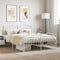 vidaXL - Bedframe - met - hoofd- - en - voeteneinde metaal - wit - 140x200 - cm