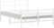 vidaXL - Bedframe - met - hoofd- - en - voeteneinde metaal - wit - 135x190 - cm