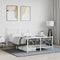 vidaXL - Bedframe - met - hoofd- - en - voeteneinde - metaal - wit - 120 - x - 190 - cm