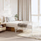 vidaXL - Bedframe - met - hoofd- - en - voeteneinde - metaal - wit - 100x190 - cm
