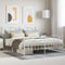 vidaXL - Bedframe - met - hoofd- - en - voeteneinde - metaal - wit - 180x200 - cm