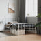 vidaXL - Bedframe - met - hoofd- - en - voeteneinde - metaal - wit - 75x190 - cm