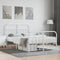 vidaXL - Bedframe - met - hoofd- - en - voeteneinde - metaal - wit - 120x200 - cm