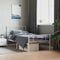 vidaXL - Bedframe - met - hoofd- - en - voeteneinde - metaal - wit - 90x200 - cm