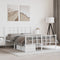 vidaXL - Bedframe - met - hoofd- - en - voeteneinde - metaal - wit - 140x190 - cm