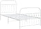 vidaXL - Bedframe - met - hoofd- - en - voeteneinde - metaal - wit - 90x200 - cm