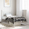 vidaXL - Bedframe - met - hoofd- - en - voeteneinde - metaal - wit - 90x200 - cm