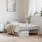 vidaXL - Bedframe - met - hoofd- - en - voeteneinde - metaal - wit - 100x200 - cm