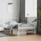 vidaXL - Bedframe - met - hoofd- - en - voeteneinde - metaal - wit - 100x200 - cm