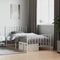 vidaXL - Bedframe - met - hoofd- - en - voeteneinde metaal - wit - 100x190 - cm