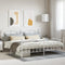 vidaXL - Bedframe - met - hoofd- - en - voeteneinde - metaal - wit - 200x200 - cm