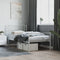vidaXL - Bedframe - met - hoofd- - en - voeteneinde - metaal - wit - 75x190 - cm