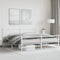 vidaXL - Bedframe - met - hoofd- - en - voeteneinde metaal - wit - 193x203 - cm