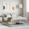 vidaXL - Bedframe - met - hoofd- - en - voeteneinde - metaal - wit - 120x200 - cm