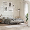 vidaXL - Bedframe - met - hoofd- - en - voeteneinde - metaal - wit - 137x190 - cm