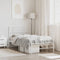 vidaXL - Bedframe - met - hoofd- - en - voeteneinde - metaal - wit - 75x190 - cm