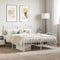 vidaXL - Bedframe - met - hoofd- - en - voeteneinde metaal - wit - 140x190 - cm