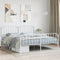 vidaXL - Bedframe - met - hoofd- - en - voeteneinde metaal - wit - 160x200 - cm