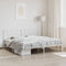 vidaXL - Bedframe - met - hoofd- - en - voeteneinde - metaal - wit - 183x213 - cm