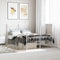 vidaXL - Bedframe - met - hoofd- - en - voeteneinde - metaal - wit - 120x200 - cm