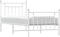 vidaXL - Bedframe - met - hoofd- - en - voeteneinde - metaal - wit - 90x200 - cm