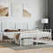 vidaXL - Bedframe - met - hoofd- - en - voeteneinde - metaal - wit - 135x190 - cm