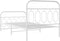 vidaXL - Bedframe - met - hoofd- - en - voeteneinde - metaal - wit - 100x190 - cm