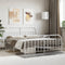 vidaXL - Bedframe - met - hoofd- - en - voeteneinde - metaal - wit - 183x213 - cm