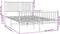 vidaXL - Bedframe - met - hoofd- - en - voeteneinde - metaal - wit - 140x200 - cm