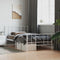 vidaXL - Bedframe - met - hoofd- - en - voeteneinde - metaal - wit - 80x200 - cm