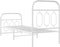 vidaXL - Bedframe - met - hoofd- - en - voeteneinde - metaal - wit - 75x190 - cm