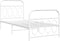 vidaXL - Bedframe - met - hoofd- - en - voeteneinde - metaal - wit - 80x200 - cm