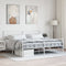 vidaXL - Bedframe - met - hoofd- - en - voeteneinde - metaal - wit - 183x213 - cm