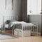 vidaXL - Bedframe - met - hoofd- - en - voeteneinde metaal - wit - 75x190 - cm