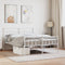 vidaXL - Bedframe - met - hoofd- - en - voeteneinde - metaal - wit - 135x190 - cm