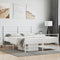 vidaXL - Bedframe - met - hoofd- - en - voeteneinde - metaal - wit - 140x200 - cm