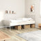 vidaXL - Bedframe - met - hoofd- - en - voeteneinde - metaal - wit - 135x190 - cm