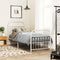 vidaXL - Bedframe - met - hoofd- - en - voeteneinde - metaal - wit - 80x200 - cm