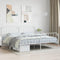 vidaXL - Bedframe - met - hoofd- - en - voeteneinde metaal - wit - 193x203 - cm