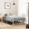 vidaXL - Bedframe - met - hoofd- - en - voeteneinde - metaal - wit - 107x203 - cm