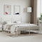 vidaXL - Bedframe - met - hoofd- - en - voeteneinde - metaal - wit - 160x200 - cm