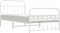 vidaXL - Bedframe - met - hoofd- - en - voeteneinde - metaal - wit - 107x203 - cm