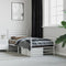 vidaXL - Bedframe - met - hoofd- - en - voeteneinde - metaal - wit - 80x200 - cm