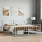 vidaXL - Bedframe - met - hoofd- - en - voeteneinde - metaal - wit - 200x200 - cm