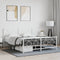vidaXL - Bedframe - met - hoofd- - en - voeteneinde - metaal - wit - 160x200 - cm