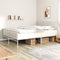 vidaXL - Bedframe - met - hoofd- - en - voeteneinde - metaal - wit - 183x213 - cm