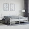 vidaXL - Bedframe - met - hoofd- - en - voeteneinde metaal - wit - 193x203 - cm