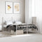 vidaXL - Bedframe - met - hoofd- - en - voeteneinde - metaal - wit - 140x200 - cm
